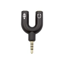 Divisor de audio estéreo 3.5mm, con dos salidas de para audio y micrófono
